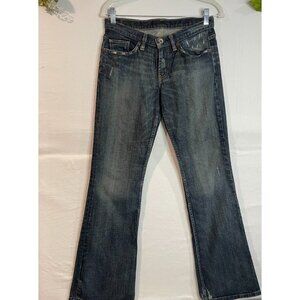 X2 Denim Laboratory Fit W31 Flare Leg Jeans Women's 0-R Blue 5-Pocket Low Rise